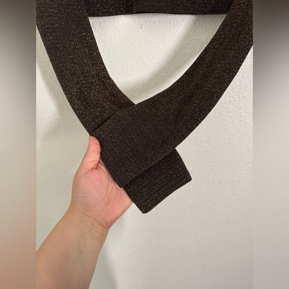 Reformation Zion Long Sleeve Midi Skirt Metallic Two Piece Set Size Medium - Picture 5 of 12